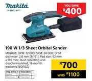 Makita 190W 1/3 Sheet Orbital Sander M9203B