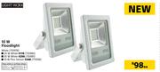 LightWorx 10 W Floodlight (White)-Each