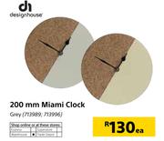 Designhouse 200mm Miami Clock-Each