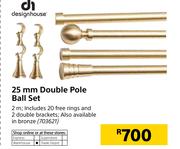 Designhouse 25mm Double Pole Ball Set