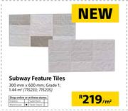 Subway Feature Tiles-300mm X 600mm Per Sqm