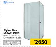 Macneil Alpine Pivot Shower Door-880mm X 1850mm
