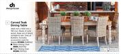 Design House Carved Teak Dining Table-2400mm x 1000mm x 760mm