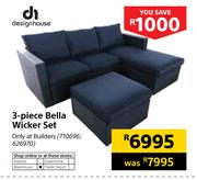 Design House 3 Piece Bella Wicker Set