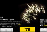 100 LED Fairy Lights White Or Multi Coloured