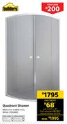 Builders Quadrant Shower 8850mm x 8850mm In White