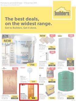 Builders Superstore KZN & EL : The Best Deals On The Widest Range (22 Oct - 17 Nov 2019), page 1