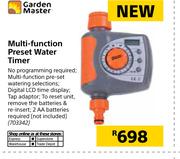 Garden Master Multi Function Preset Water Timer