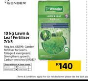 Wonder Lawn & Leaf Fertiliser 7:1:3-10Kg