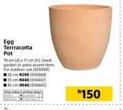 Egg Terracotta Pot-19cm(d) x 17cm(h)