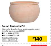 Round Terracotta Pot-29cm(d) x 12cm(h)