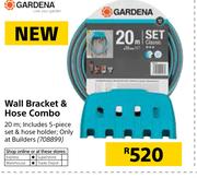 Gardena Wall Bracket & Hose Combo-20m
