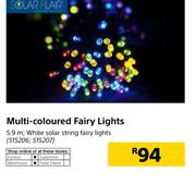 Solar Flair Multi-Coloured Fairy Lights 5.9m