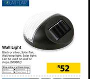 Solar Flair Wall Light Black Or Silver