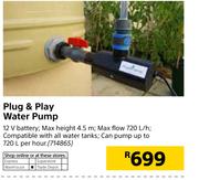 Plug & Play Water Pump