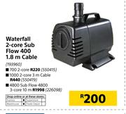 Waterfall 2-Core Sub Flow 400 1.8m Cable