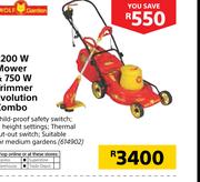 Wolf Garden 2200W Mower & 750W Trimmer Evolution Combo