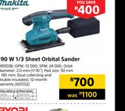 Makita 190W 1/3 Sheet Orbital Sander M9203B