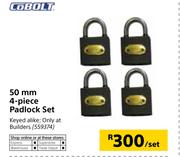 Cobolt 50mm 4 Piece Padlock Set-Per Set
