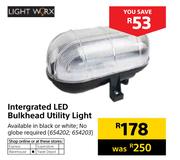 Lightworx Intergrated LED Bulkhead Utility Light