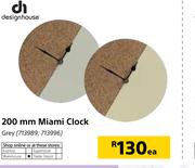 Designhouse 200mm Miami Clock-Each