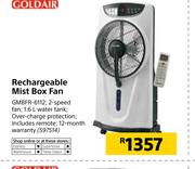 Goldair Rechargeable Mist Box Fan GMBFR-6112
