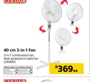 Goldair 40cm 3-In-1 Fan-Each
