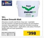 Dulux 10Ltr Endure Smooth Matt