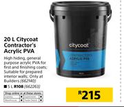 Citycoat 20Ltr Contrector's Acrylic PVA