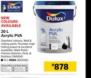 Dulux Acrylic PVA-10Ltr