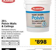 Plascon Polvin Walls & Ceilings-20Ltr