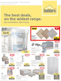 Builders Inland : The Best Deals On The Widest Range (22 Oct - 17 Nov 2019), page 1