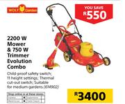 Wolf Garden 2200W Mower & 750W Trimmer Evolution Combo