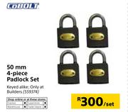 Cobolt 50mm 4 Piece Padlock Set