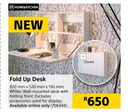 Home & Kitchen Fold Up Desk-820mm x 520mm x 150mm