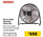 Goldair 45cm High Velocity Floor Fan