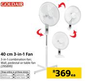 Goldair 40cm 3 In 1 Fan-Each