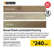 Premia Broad Plank Laminated Flooring-Per Sqm