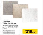 Obsidian Floor Tile Range-600mm X 600mm-Per Sqm