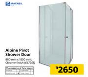 Macneil Alpine Pivot Shower Door-880mm X 1850mm