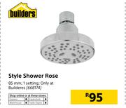 Builders Style Shower Rose-85mm