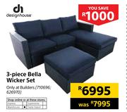 Design House 3 Piece Bella Wicker Set