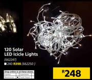 120 Solar LED Icicle Lights