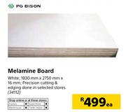 PG Bision Melamine Board White-1830mm X 2750mm X 16mm-Each