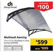 Designhouse Multiwall Awning 1mX1.2m