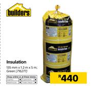 Builders Insulation Green-135mm x 1.2m x 5m