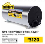Builders 150L High Pressure B Class Geyser