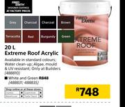 Fired Earth 20L White And Green Extreme Roof Acrylic