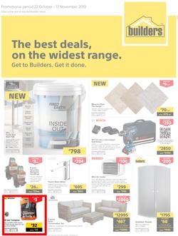 Builders KZN & EL : The Best Deals On The Widest Range (22 Oct - 17 Nov 2019), page 1