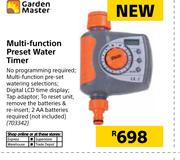 Garden Master Multi Function Preset Water Timer